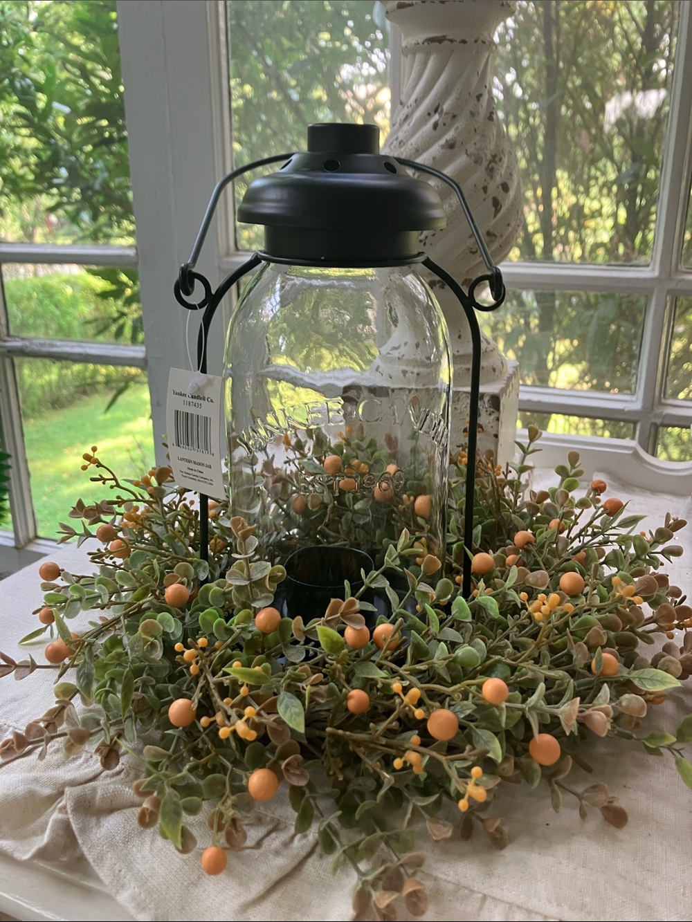 NWT - Yankee Candle Mason Jar Tea Light Hanging Lantern